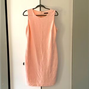 Tommy Hilfiger Textured Sleeveless Bodycon Knee Length Dress in Shell Pink